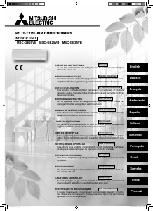 Manual de uso Mitsubishi MSC-GE25VB Aire acondicionado