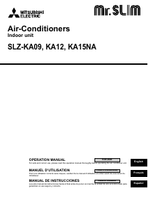 Mode d’emploi Mitsubishi SLZ-KA09 Climatiseur