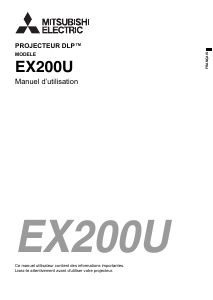 Mode d’emploi Mitsubishi EX200U Projecteur