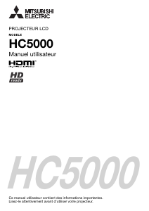 Mode d’emploi Mitsubishi HC5000 Projecteur