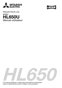 Mode d’emploi Mitsubishi HL650U Projecteur