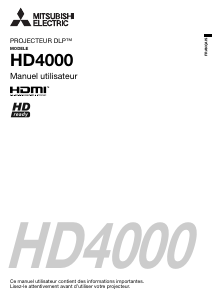 Mode d’emploi Mitsubishi HD4000 Projecteur