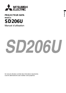 Mode d’emploi Mitsubishi SD206U Projecteur