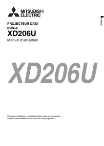Mode d’emploi Mitsubishi XD206U Projecteur