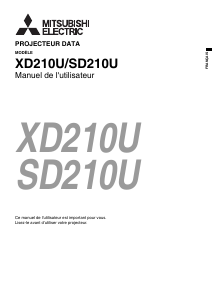 Mode d’emploi Mitsubishi SD210U Projecteur