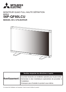 Mode d’emploi Mitsubishi 56P-QF60LCU Moniteur LCD