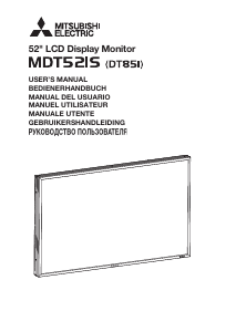 Mode d’emploi Mitsubishi MDT521S Moniteur LCD