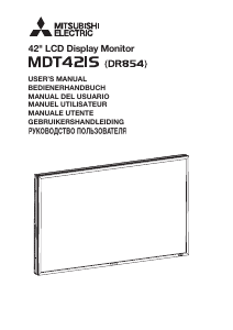 Mode d’emploi Mitsubishi MDT421S Moniteur LCD