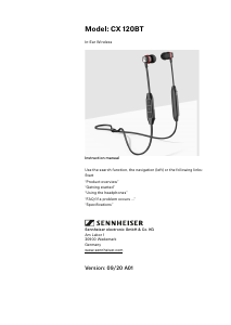 Manual Sennheiser CX 120BT Headphone
