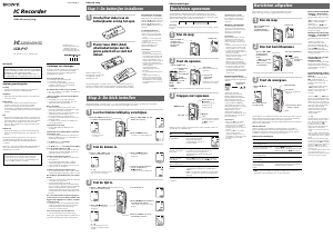 Handleiding Sony ICD-P17 Audiorecorder