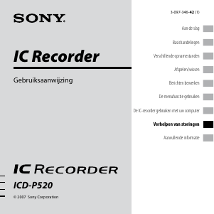 Handleiding Sony ICD-P520 Audiorecorder