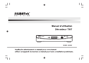 Manual Sigmatek DVBR-520HD Digital Receiver