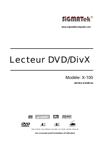 Mode d’emploi Sigmatek X-100 Lecteur DVD