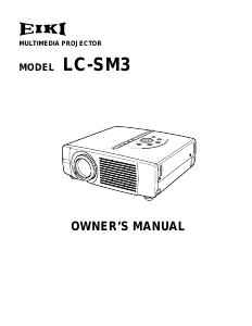 Handleiding Eiki LC-SM3 Beamer