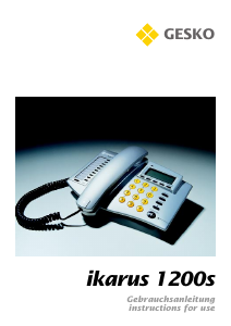 Manual Gesko ikarus 1200s Phone