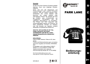 Bedienungsanleitung Geemarc Park Lane Telefon
