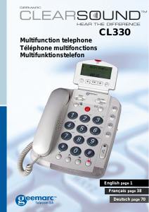 Bedienungsanleitung Geemarc CL330 Telefon