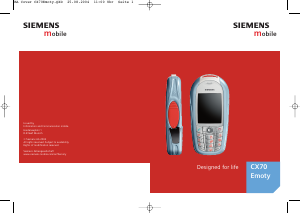 Mode d’emploi Siemens CX70 Emoty Téléphone portable