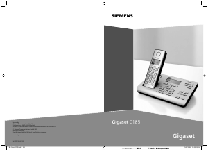 Mode d’emploi Siemens Gigaset C185 Téléphone sans fil