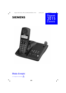 Bedienungsanleitung Siemens Gigaset 3015 Classic Schnurlose telefon