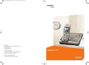 Mode d’emploi Siemens Gigaset S445 Téléphone sans fil