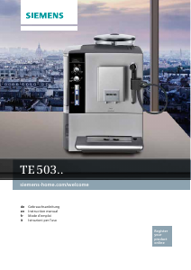 Bedienungsanleitung Siemens TE503509DE Espressomaschine