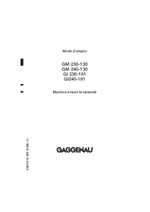 Mode d’emploi Gaggenau GM240130 Lave-vaisselle