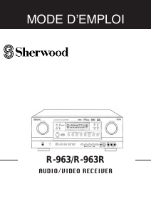 Mode d’emploi Sherwood R-963R Récepteur