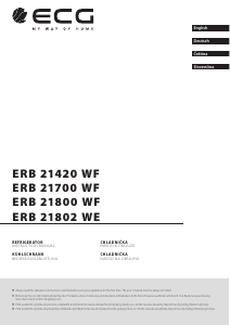 Bedienungsanleitung ECG ERB 21800 WF Kühl-gefrierkombination