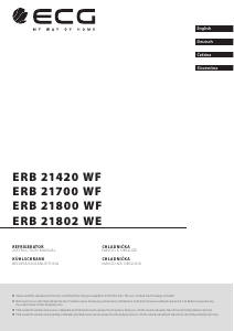 Bruksanvisning ECG ERB 21800 WF Kyl-frys