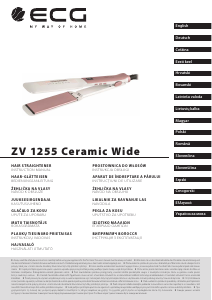 Manuál ECG ZV 1255 Ceramic Wide Žehlička na vlasy