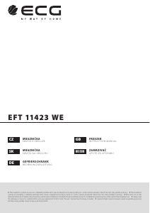 Handleiding ECG EFT 11423 WE Vriezer