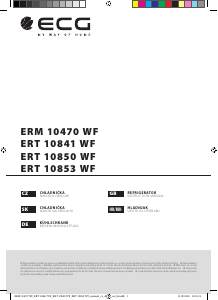 Bedienungsanleitung ECG ERT 10841 WF Kühlschrank