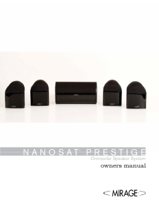 Manuale Mirage Nanosat Prestige Sistema home theater