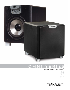 Manual Mirage Omni S8 Speaker