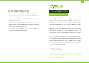 Bedienungsanleitung Cyrus CS30 Handy