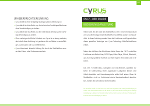 Bedienungsanleitung Cyrus CM7 Handy