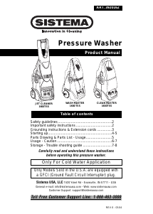 Manual Sistema Jet Cleaner 1600TSS Pressure Washer