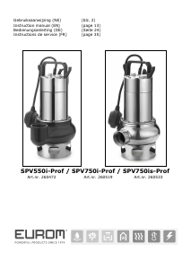 Manual Eurom SPV750i Prof Garden Pump