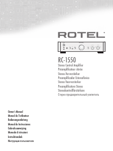 Manual Rotel RC-1550 Amplifier