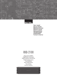 Manuale Rotel RKB-2100 Amplificatore