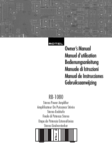 Manual de uso Rotel RB-1080 Amplificador