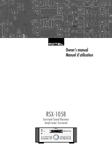 Manual Rotel RSX-1058 Receiver