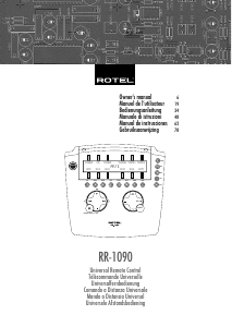 Manual de uso Rotel RR-1090 Control remoto