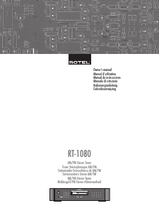 Manual de uso Rotel RT-1080 Sintonizador