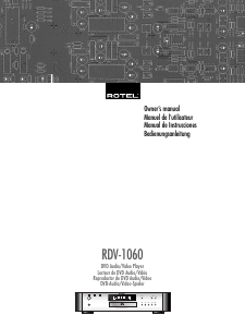 Manual de uso Rotel RDV-1060 Reproductor de CD