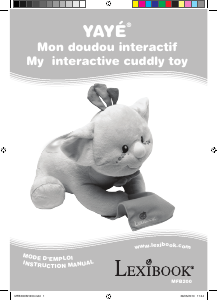 Manual Lexibook MFB200 Yayé interactive cuddly toy