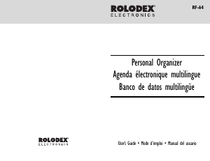 Handleiding Rolodex RF-64 Organiser