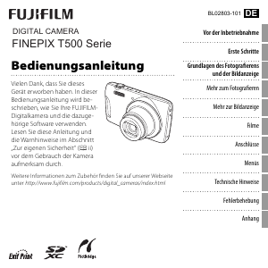 Bedienungsanleitung Fujifilm FinePix T500 Digitalkamera