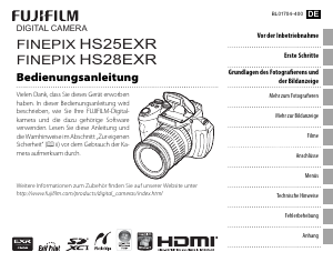 Bedienungsanleitung Fujifilm FinePix HS25EXR Digitalkamera